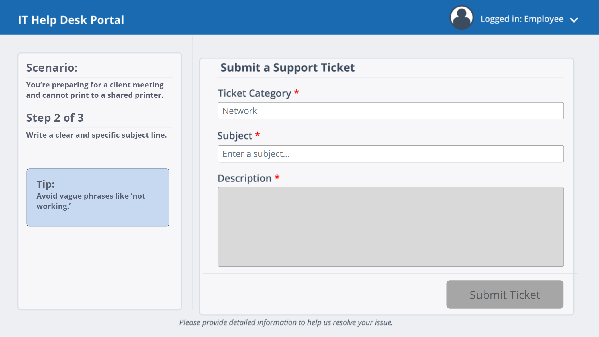 Submitting Effective IT Help Desk Tickets project thumbnail